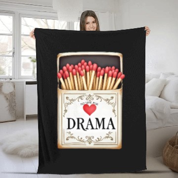 Discover anti valentine no time for drama Fleece Blankets