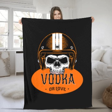 Discover v is for vodka valentines VODKA RIDER Fleece Blankets