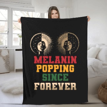Discover design melanin - gift idea black history month Fleece Blankets
