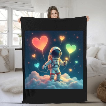 Discover Astronauts are full of love Fleece Blankets