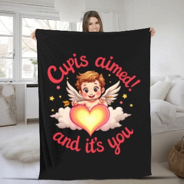 Discover Cupid Charm Fleece Blankets