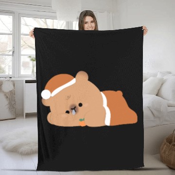 Discover Tired Capybara Fleece Blankets