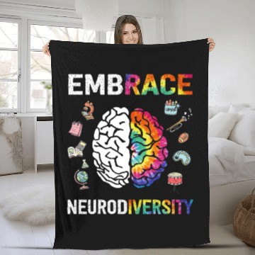 Discover Embrace Neurodiversity Autism Awareness Fleece Blankets