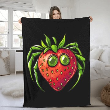 Discover Strawberry Spider Strawberry Spider Fleece Blankets