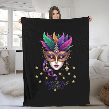 Discover Madri Gras , mardi gras new orleans Fleece Blankets