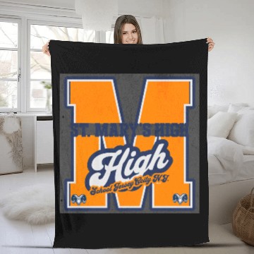 Discover St Mary s High School jcnj Fleece Blankets