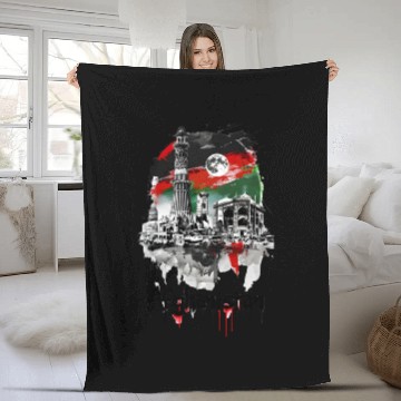 Discover Kabul Store Afghanistan Urban View Fleece Blankets
