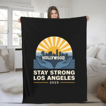 Discover Los Angeles 2025 - Strength in Unity Fleece Blankets