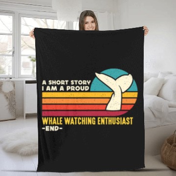 Discover Whale Watching A Short Story I Am Marine Biologist Fleece Blankets