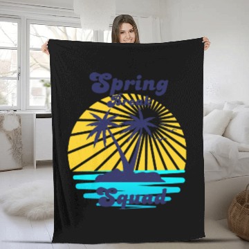Discover Spring Break Squad Fleece Blankets