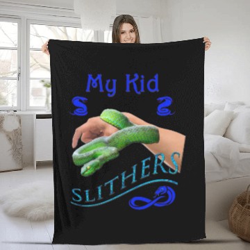 Discover My Kid Slithers Fleece Blankets