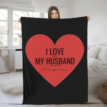 Discover I Love My Husband Fleece Blankets