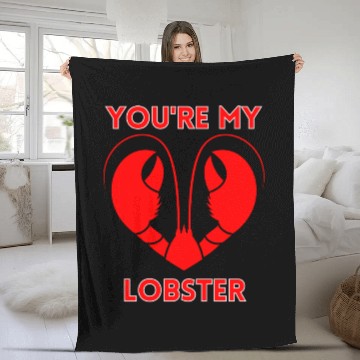 Discover You're My Lobster Valentine’s Day Romance Matching Fleece Blankets