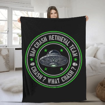 Discover UAP Crash Retrieval Team | Orbs UFOs Aliens UAPs Fleece Blankets