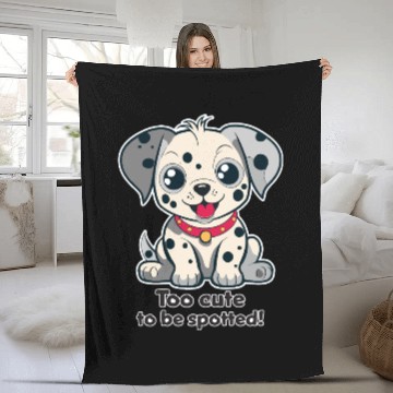 Discover Spotted puppy cartoon Fleece Blankets