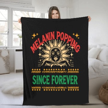 Discover design melanin - gift idea black history month Fleece Blankets