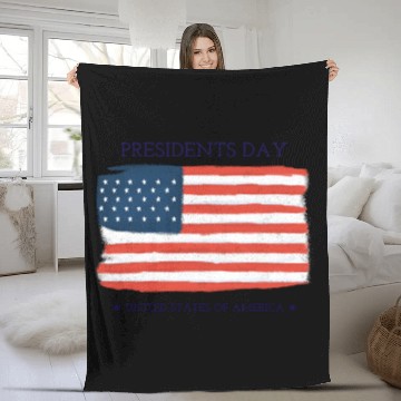 Discover US flag.Presidents Day Fleece Blankets