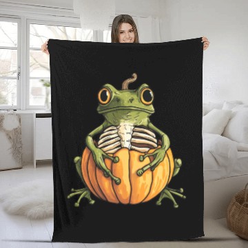 Discover Pumpkin Frog Frog Pumpkin Fleece Blankets
