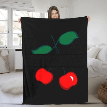 Discover Cherry banner Fleece Blankets