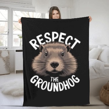Discover Respect The Groundhog Fleece Blankets