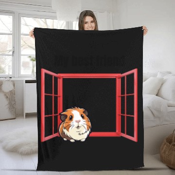 Discover My Best Friend Guinea Pig Fleece Blankets