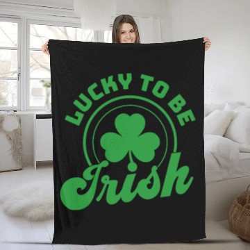Discover Lucky | Lucky to be Irish | Lucky Shamrock Fleece Blankets