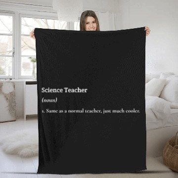 Discover Science Teacher- A normal teacher, but cooler. Fleece Blankets