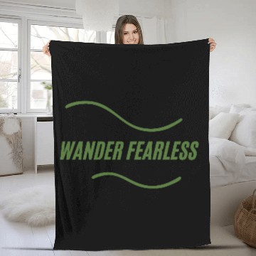Discover wander fearless adventure Fleece Blankets