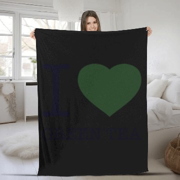 Discover I LOVE GREEN TEA Fleece Blankets