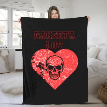 Discover Valentines Day Gangster Love Design Fleece Blankets