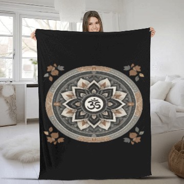 Discover Ohm Hindu Belief Fleece Blankets