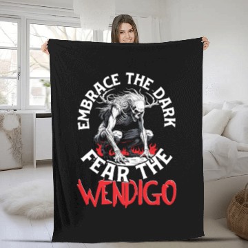 Discover Cryptid Embrace The Dark Fear The Wendigo Fleece Blankets