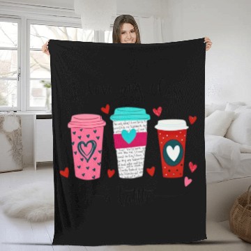 Discover Teachers Valentine Day I Love My Class A Latte Fleece Blankets