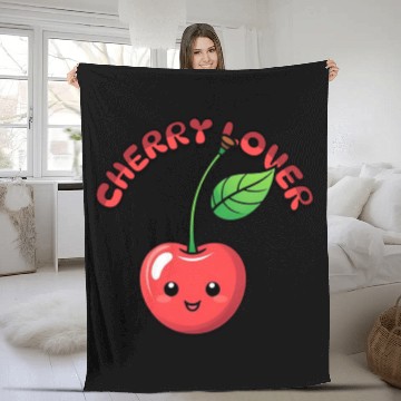 Discover cherry lover Fleece Blankets