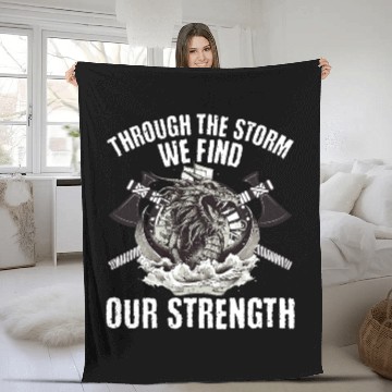 Discover Through The Storm We Find Our Strength Fleece Blankets
