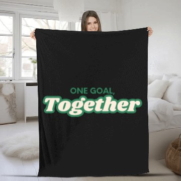 Discover one goal together team spirit Fleece Blankets
