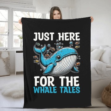 Discover Whale Watching Just Here For Marine Animal Sailing Fleece Blankets