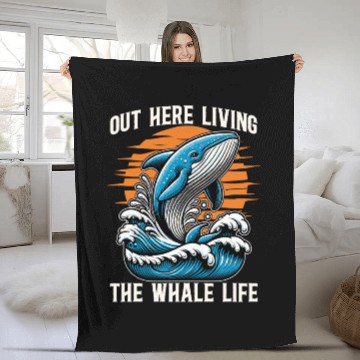 Discover Whale Watching Out Here Living The Marine Biology Fleece Blankets