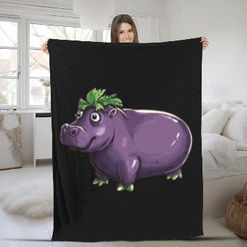 Discover Hip Eggplant Fleece Blankets