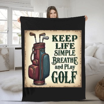 Discover Golf Breath and Play Golf Fleece Blankets