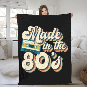 Discover Retro 80s Style design Perfect for Nostalgia Fans Fleece Blankets