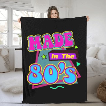 Discover Retro 80s Style design Perfect for Nostalgia Fans Fleece Blankets