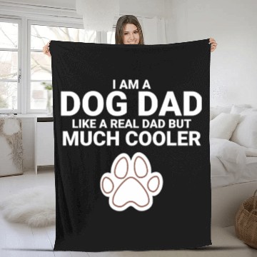Discover I ama dog dad Fleece Blankets