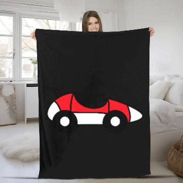 Discover Funny Dog Car Driving Fast Race Sport Racing Fun Fleece Blankets