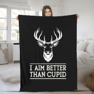 Discover Funny Valentine's Day Cupid Fleece Blankets