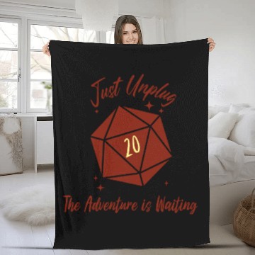 Discover unplug the adventure is waiting Fleece Blankets