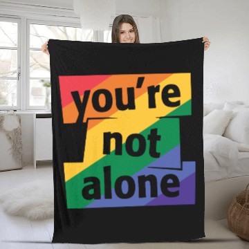Discover You are Not Alone Rainbow Fleece Blankets