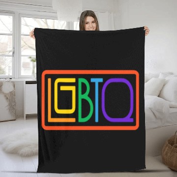 Discover LGBTQ Text Art in a Square Fleece Blankets