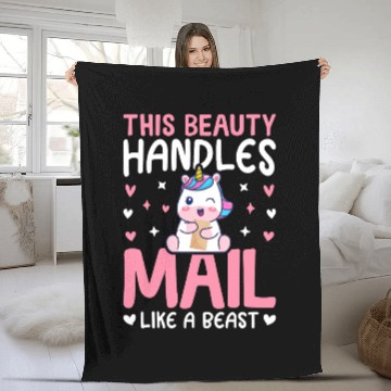 Discover Beauty Handles Mail Like Beast Postal Service Girl Fleece Blankets