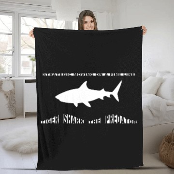 Discover Tiger Shark, Strategic Moving on a Fine Line Fleece Blankets